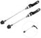 Bike Skewers Set, Quick Release Shaft 1 Pair Wheel Hub Front Rear Quick Release Lever for Mountain Road Bike BMX (Black)