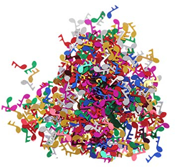 Toyvian Mini Noten Konfetti Musik Notenschlüssel Hinweis Konfetti Notenschlüssel Deko für Hochzeitsdekoration Mitbringsel (Bunte, 1 Packung 15g)