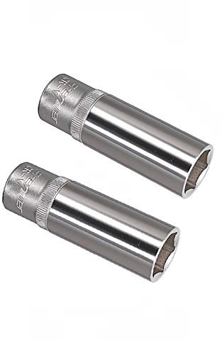 BE-TOOL 1/4 Square Drive Socket 50MM Long Reach Socket Metric Fully Polished Deep Drive Socket 14mm (Pack of 2)