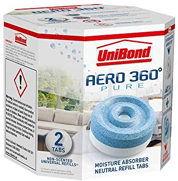 3 x Aero 360 Moisture Absorber Neutral Refill Tabs, Pack of 2