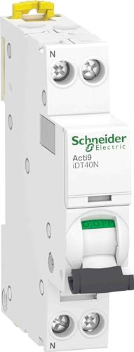 Schneider Electric - Acti9 iDT40N - disjoncteur modulaire - 1P+N C 40A 6000A/10kA - A9P24640