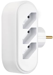 6-fach Euro Multistecker Adapterstecker Schutzkontakt KINDERSCHUTZ Verteiler Mehrfachstecker (6-fach euro Adapter Weiss)