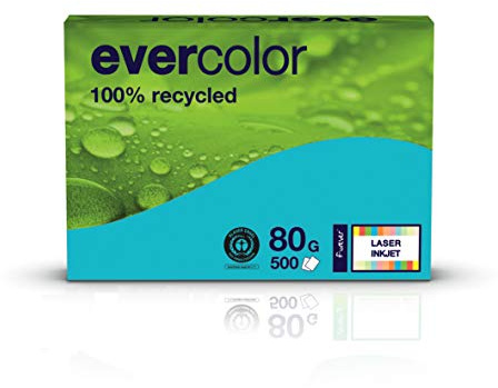 Clairefontaine farbiges Druckerpapier, Recycling-Papier Evercolor: 80 g/m², A4, 500 Blatt, dunkelblau