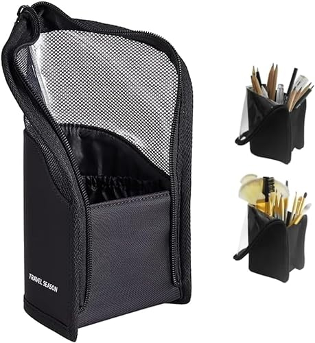 Nicoone Make- Up Pinsel Tasche,Wasserdicht Kosmetiktasche mit 6 Inneren Taschen,Multifunktionaler Kosmetikpinselhalter für Damen und Mädchen