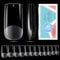 Gelike EC Soft Gel Full Cover Nail Tips Kit for Soak Off Nail Extensions, 550 Pcs Clear Medium Square Gelly Tips Pre-buff PMMA False Press on Nail Tips, 11 Sizes