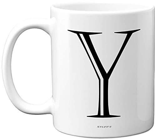 Stuff4 Personalised Alphabet Initial Mug - Letter Y Mug, Gifts for Him Her, Fathers Day, Mothers Day, Birthday Gift, 11oz Ceramic Dishwasher Safe Anniversary, Valentines, Christmas, Retirement