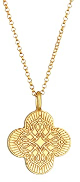 Elli Halskette Damen Kreuz Anhänger Ornament Coin Vintage Trend Blogger in 925 Sterling Silber