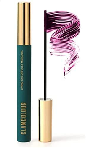 Mascara Skinny Color Magic con fibre di seta, Mascara per ciglia in fibra Waterproof, Mascara per ciglia in fibra di seta 4D, Mascara per trucco autunno inverno a lunga tenuta (Dritto-Viola)
