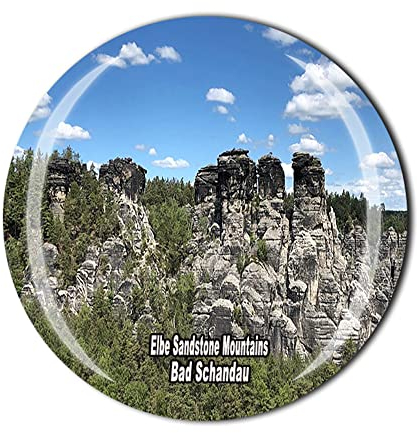 Elbe Sandstein Berge Bad Schandau Deutschland Kühlschrankmagnet Kristall Touristen Souvenir Geschenkkollektion Kühlschrank Magnet Aufkleber