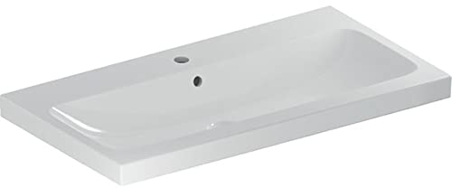 Geberit GE iCon Light Waschtisch 90x48cm mit Hahnloch, mit Überlauf, weiß