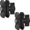 Jitehsha Alluminio Manubrio Bloccaggio Braccia 6,2 cm Doppia Presa Fit per Ram 1/2,5 cm Porta Telefono a Sfera (2PCS)