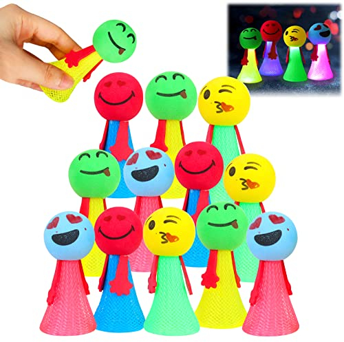 GUBOOM 12 Stück Prallen Leuchtspielzeug, Hüpfende Elf Geburtstag Gastgeschenke Party zubehör, Kindergeburtstag Mitgebsel Set für Junge und mädchen für Zubehör für Oster- und Weihnachtsfeiern