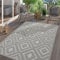 TT Home In-& Outdoor Teppich Wetterfest Balkon Küche Wohnzimmer Boho Skandi Design, Farbe: Grau 2, Größe:140x200 cm