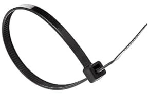 Black Cable Ties, 200mm x 3.6mm, Pack of 100, 8 Premium Nylon Zip Ties Multi-Purpose Plastic Tie Wraps Secure Self-Locking Mechanism for Home, Garden, Office and DIY by AAN