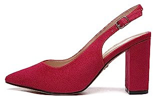 Rio Fiore Scarpe con Tacco, Décolleté Donna, Fucsia, 8.5 cm Tacco Largo, Slingback, Ecopelle Scamosciato, Cinturino sul Retro, 2062A-40-K-7 (Fuchsia, 38 EU)