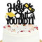 Class Of 2023 Cake Topper – Glitzer Schwarz und Lila Abschlussfeier Party Dekoration Supplies 2023 – Congrats Grade Cake Topper 2023