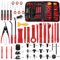 Hochferr 330 Pièces Outils Mecanique Automobile Outils pour Garnitures Outils Démontage Outillage Carrosserie pour Panneau Accessoires Porte Autoradio Tableau De Bord De Voiture (Rouge)