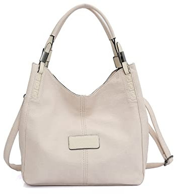 OISLUMU Hobo Taschen für Frauen Handtaschen Kunstleder Satchel Schulter Crossbody Taschen Damen Totes Bag, Beige