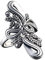 AMDXD 999 Silber Ringe, Blatt Bow-knot Verlobungs Ringe Frauen für Damen, Vintage Hip Hop Rock Ring, Verstellbar, Silber, Echt Silber Schmuck