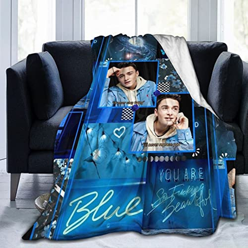 LOUJIN Decke Noah Boy Schnapp superweiches Flanell-Fleece, leichte Überwurfdecke, Klimaanlagendecke, Couch, Sofa, Schlafzimmer, für Kinder, Erwachsene, 125 cm x 100 cm
