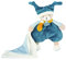 BABY NAT' - Pantin Ourson Avec Doudou Polochon Bleu - 22 cm - Peluche Doudou pour Bébé Dès la Naissance - Facile à Manipuler et Ultra Doux - Idée Cadeau Naissance pour Filles et Garçons - BN0738