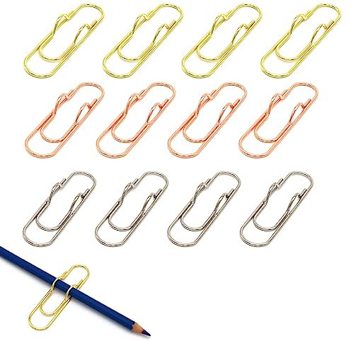 Portapenne da Taschino Portapenne Infermiere Portapenne Metallo Portapenne con Graffetta Graffette Ufficio Penna Clip per Penna in Metallo per Agenda, Calendari, Taccuino 12 Pezzi
