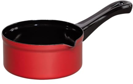 Riess 0034-020 - Cacerola de mango para bebé, sin cubierta, esmaltada, color rojo, para gas, cerámica y horno, 14 cm, 0,75 l