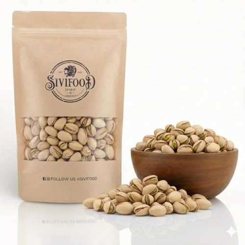 SIVIFOOD® Pistazien mit Schale [500g] – Naturbelassene Pistazien ungesalzen & ungeröstet – Leckere Pistzaien in Premium Qualität – Naturbelassen & ohne Zusätze – Knackige Nüsse zum Snacken