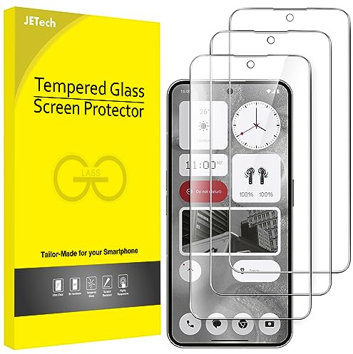 JETech Screen Protector for Nothing Phone 2, 3-Pack | HD Clear, 9H Tempered Glass Film, Anti-Scratch Glass