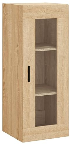vidaXL Wandschrank, Hängeschrank mit viel Stauraum, Wandmontage Badezimmerschrank, Aufbewahrungsschrank für Wohnzimmer Schlafzimmer, Sonoma Eiche