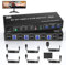 8K Displayport USB 3.0 KVM Switch 4PC 2 Monitore 8K@60Hz 4K@144Hz, 4 Port KVM Switch Dual Monitor Displayport mit Audio-Mikrofon-Ausgang und 3 USB 3.0-Anschlüssen, DP Monitor Switch