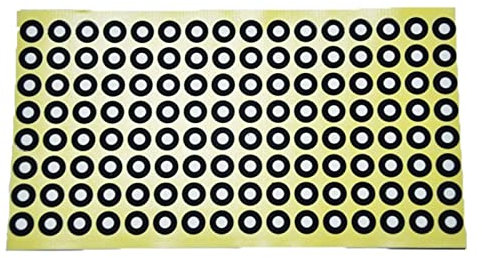 TAITUS 3D-Scanner-Markierungspunkte, Messgerät-Punkte Identifizieren von Etikettenpunkt-Positionierungsziele 10000 Stück(Inside Outside 1mm/3mm)