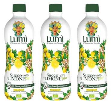 Succo di limone Lumì BIO 100% naturale 3 bottiglie da 1Lt