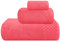 MyOwn Ultra Soft 3er-Pack Baumwoll-Handtuch-Set, enthält a übergroße Badetücher 70 x 140 cm, a Handtücher 40 x 60 cm und a Waschbetten 30 x 30 cm, Korallenorange