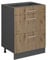 Vicco Küchenunterschrank R-Line, Artisan-Eiche/Anthrazit, 60 cm mit Schubladen, ohne Arbeitsplatte