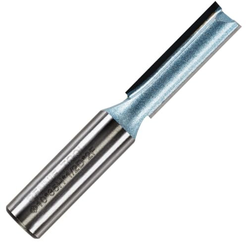 Rennie Tools - 10mm Cutting Diameter x 35mm Flute x 1/2 Shank TCT Tipped 2 Flute Straight Router Cutter Bit. Compatible With Makita Trend Festool Hikoki Dewalt Router Etc. 10mm Router Bit