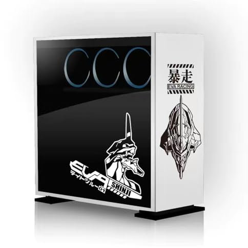 Anime Whisper of Flower Computer PC-Gehäuse Aufkleber, Ayanami Rei Graffiti Style PC-Hülle Schwarz Weiß Sticker, Altria Pendragon Aufkleber Dekorativer Aufkleber, Wasserdicht, leicht Entfernbar
