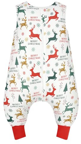 WYTbaby Schlafsack mit Füßen 2.5 Tog 100% Baumwolle Schlafsack Baby Winter Herbst Warm Babyschlafsack Für Jungen Und Mädchen, 70cm/Baby Höhe 65-80cm