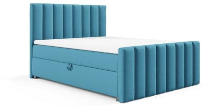 Best For Home - Boxspringbett | Trinity K10 Lux - Boxspringbett mit Bettkasten | Bett mit Matratze und Topper | Polsterbett | Doppelbett mit Stauraum | Bett 180x200 | Lieferung an die Bordsteinkante