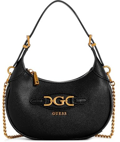 GUESS Malva Mini Hobo, Borsa Donna, Nero, One Size