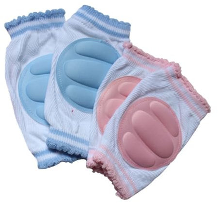 2 Pairs Adjustable Unisex Infant Anti-skid Leg Cover Protector Anti-fall Safety Knee Pads for Babies & Toddlers
