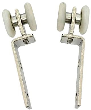 Shower Door Rollers 2Pcs/Set Wooden Door Hanging Roller Furniture Sliding Door Pulley Home Track Pulley Shower Door Runners