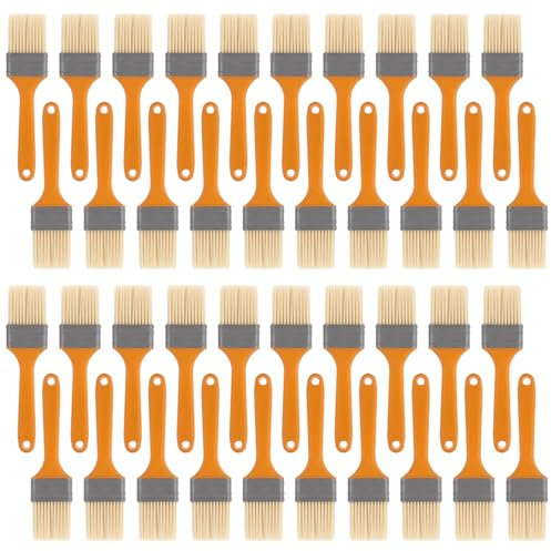 ZOFUN 40 Pcs Paint Brushes for Decorating, 19.5 x 4.5 cm Paintbrushes Set, Ergonomic Painting Brushes Easy to Hang, Wall Paint Brush Set for Art, Wood, Plasterboard, Fences