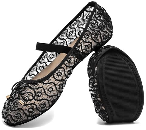 Ballerine Donna Punta Tonda – Scarpe Estive Comode e Traspiranti, Slip-On Eleganti con Fiocco