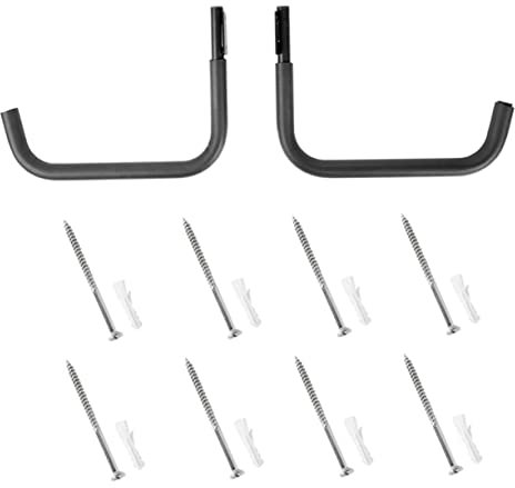 Kisangel Supports Muraux pour Kayaks en Alliage d'Aluminium Cintres de Rangement Solide Faciles à Installer Gain de Place 1 Ensemble pour Canoës et Paddles pour Intérieur et Garage