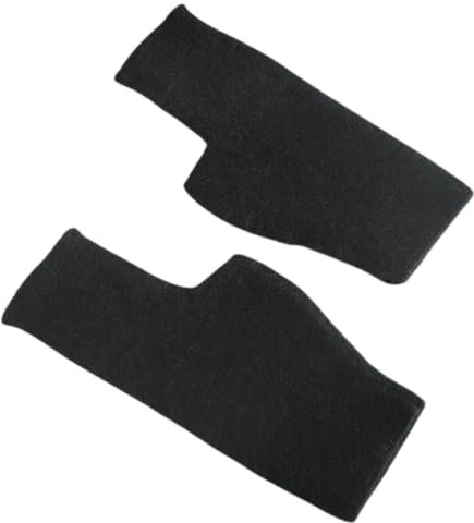 LKXHarleya Lange Unisex-Winter-Pulswärmer, Nerz-Kaschmir-Fingerlose Handschuhe mit Daumenloch, Plus Schwarz