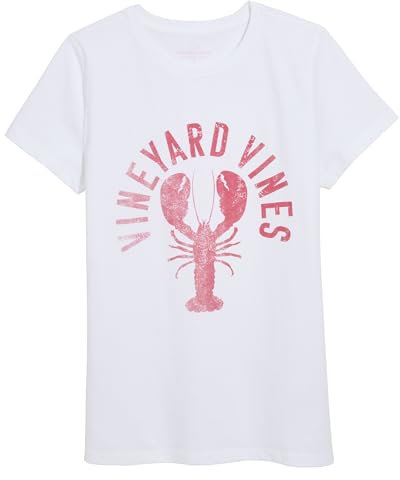 vineyard vines Women's Lobster Arch Short-Sleeve Tee, White Cap, S