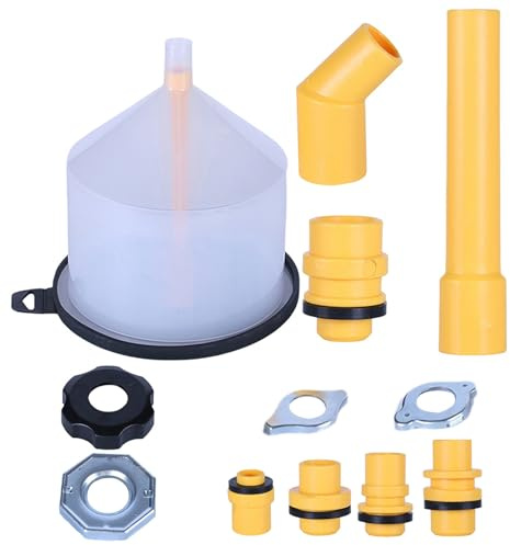 Kit de 15 embudos antiderrames para refrigerante con purgador de radiador a prueba de derrames y adaptadores. Ajuste Incluye embudo, adaptadores y estuche para el mantenimiento de caravanas