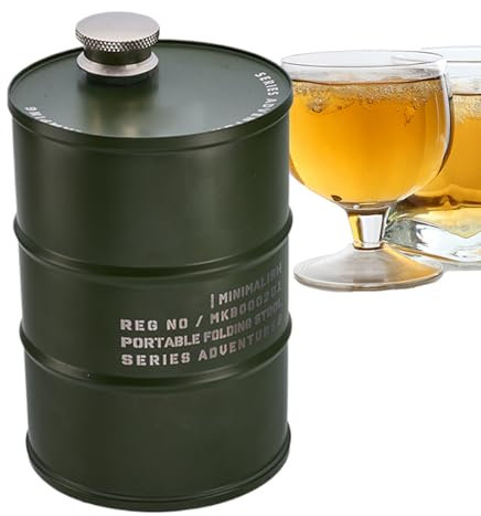 Bocal à whisky - Bidon de bière en acier inoxydable 75 cl pour activités de plein air, camping, randonnée, voyage, pique-nique