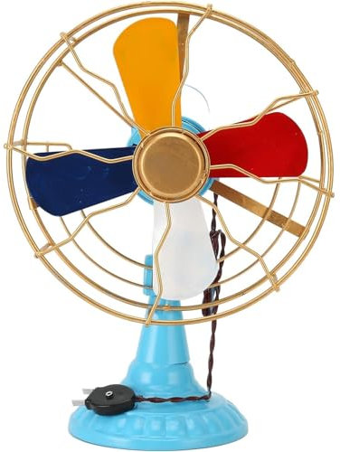 Retro-Tischventilator-Modell, Retro-Tischventilator, Retro-Antik-Dekor, Retro-Stil, Exquisite Farbe, Strapazierfähiges Metall, Breite Basis, Antiker Tischventilator, Dekoration, Geeignet Für Vitrinen